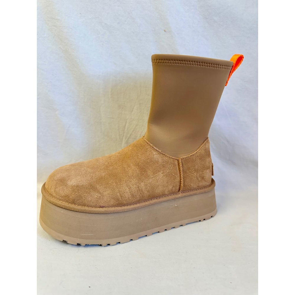 UGG Classic Dipper Neoprene top zip platform boots in Chestnut US Size 9 Euro 40